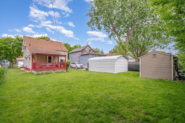211 S Birney St, Bay City, MI 48708 - view of yard with a wooden deck