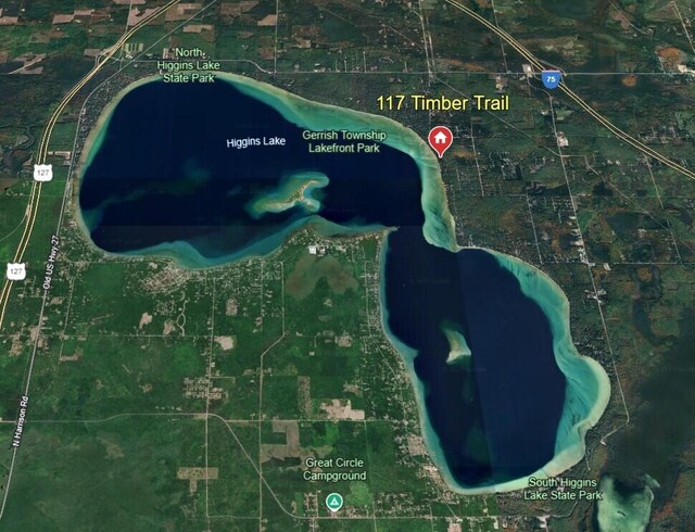 117 Timber Trl, Roscommon, MI 48653 - aerial view of property's location