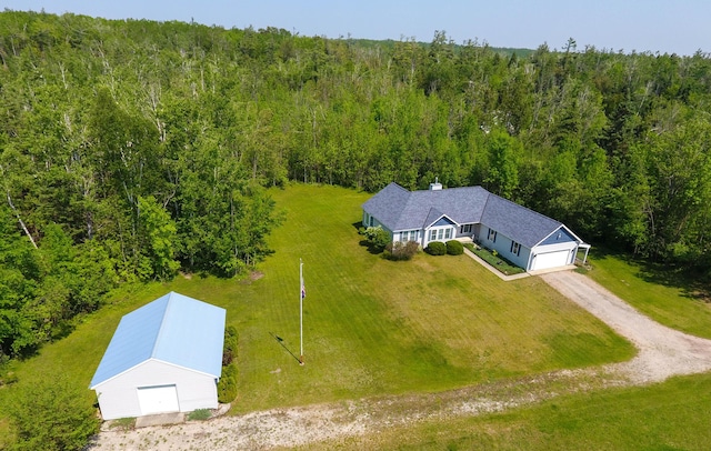 1745 Mullett Lake Woods Rd, Cheboygan, MI 49721 - view of subject property with a forest