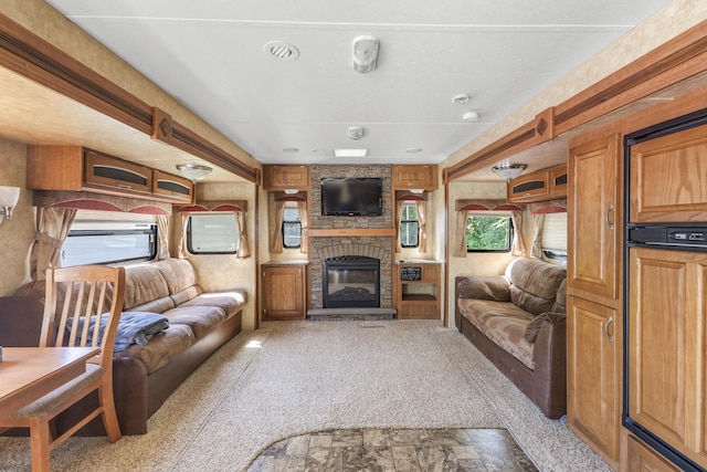 217 Cherry St, Houghton Lake, MI 48629 - living room with a fireplace