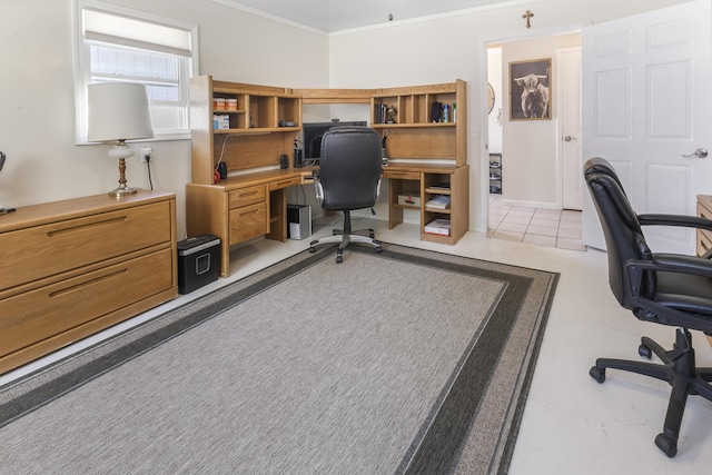 217 Cherry St, Houghton Lake, MI 48629 - office area featuring ornamental molding