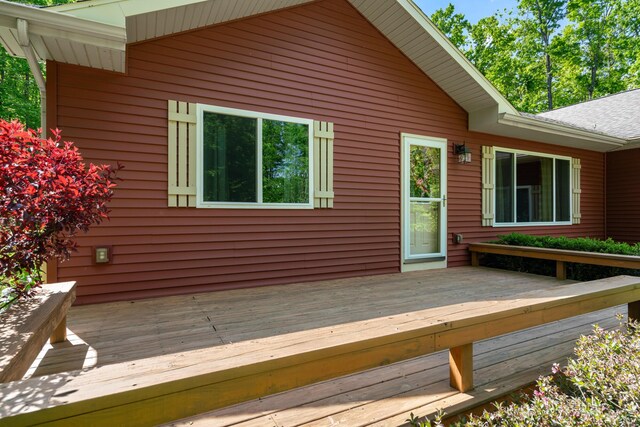 11193 Hassler Woods Trl, Alanson, MI 49706 - view of wooden terrace