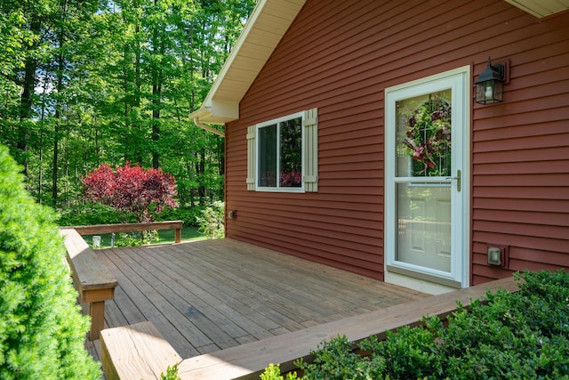11193 Hassler Woods Trl, Alanson, MI 49706 - view of wooden terrace