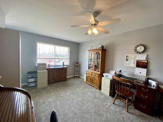 2476 W Branch Dr, West Branch, MI 48661 - carpeted office space with ceiling fan and baseboards