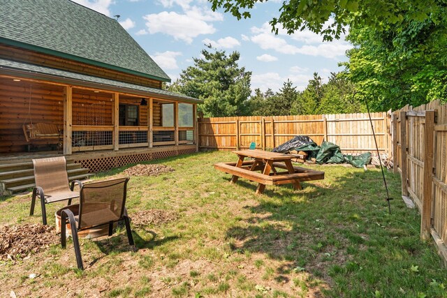 8406 S Shire Rd, Vanderbilt, MI 49795 - view of fenced backyard