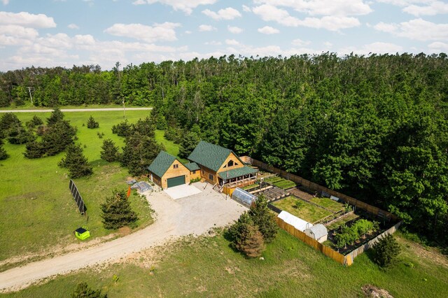 8406 S Shire Rd, Vanderbilt, MI 49795 - view from above of property with a forest