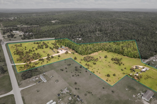 8406 S Shire Rd, Vanderbilt, MI 49795 - view of property location with a forest and property boundaries highlighted