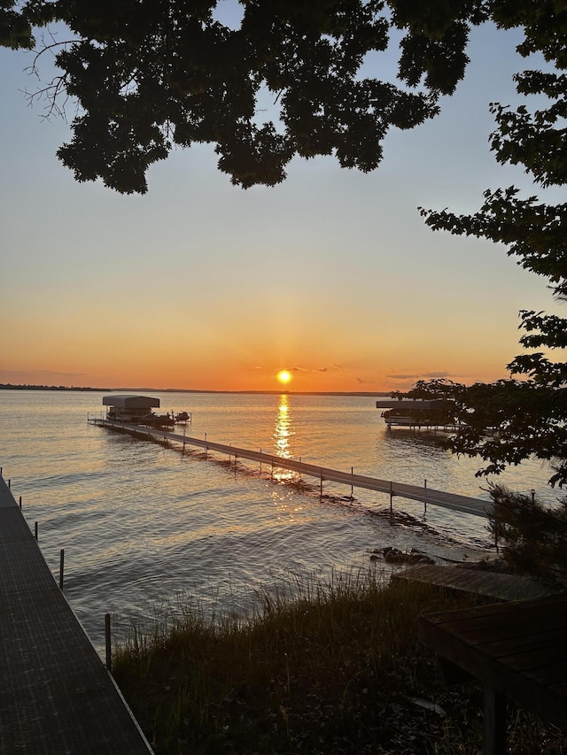 215 Pine Bluffs Rd, Roscommon, MI 48653 - dock featuring a water view