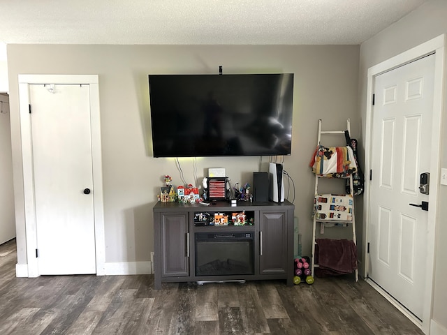 1200 Crestview Dr, Alpena, MI 49707 - living room featuring dark wood-style floors and baseboards