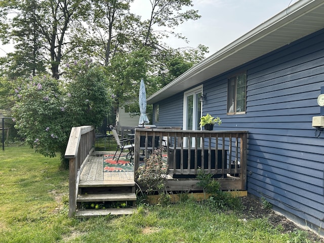 1200 Crestview Dr, Alpena, MI 49707 - deck featuring outdoor dining area
