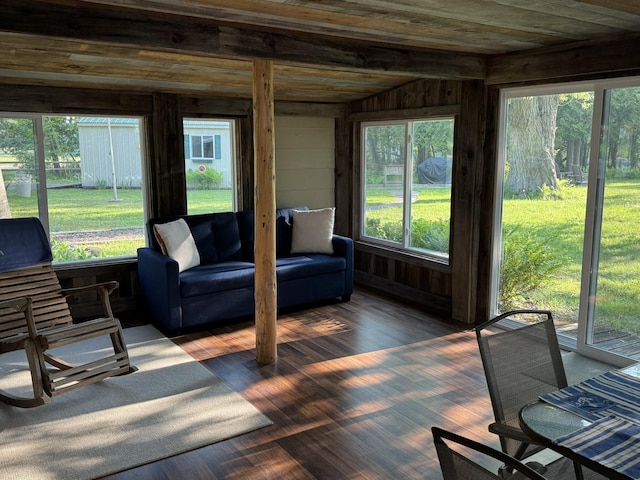 7386 Cheboygan St, Alanson, MI 49706 - sunroom / solarium with outdoor lounge area and vaulted ceiling