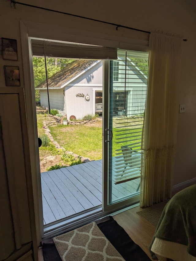 17740 Grand Lake Blvd, Presque Isle, MI 49777 - entryway featuring wood finished floors