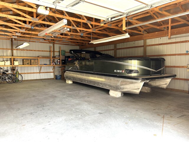 5392 Silver Beach Rd, Onaway, MI 49765 - garage featuring metal wall