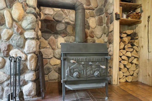 3221 Krause Rd, Petoskey, MI 49770 - detailed view of a wood stove