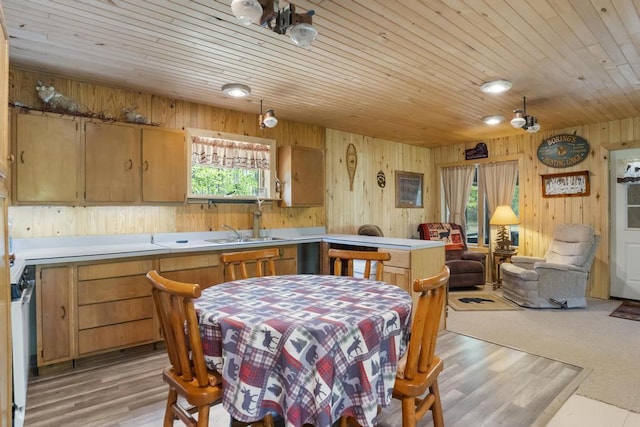 3221 Krause Rd, Petoskey, MI 49770 - dining room with wood walls and wooden ceiling