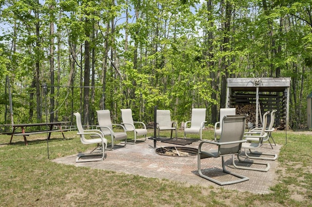 3221 Krause Rd, Petoskey, MI 49770 - view of yard with a patio area