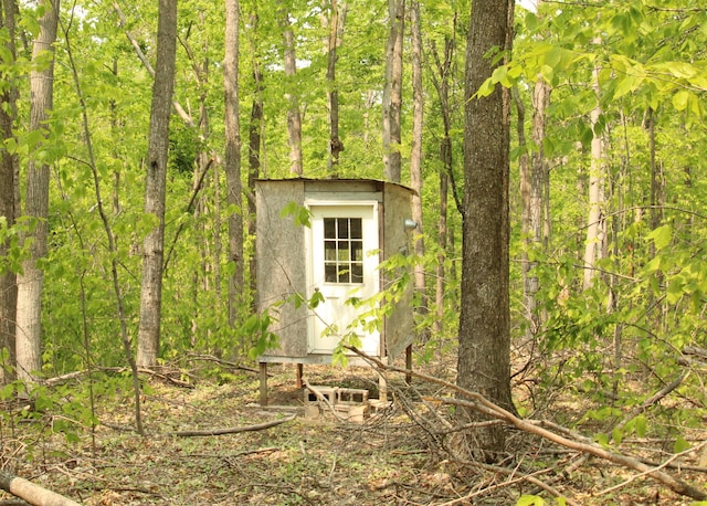 3221 Krause Rd, Petoskey, MI 49770 - view of shed with a forest view