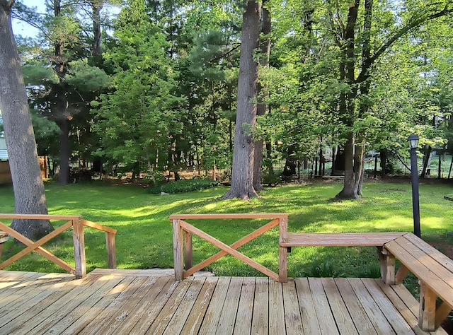 206 N Sixth St, Roscommon, MI 48653 - deck with a yard