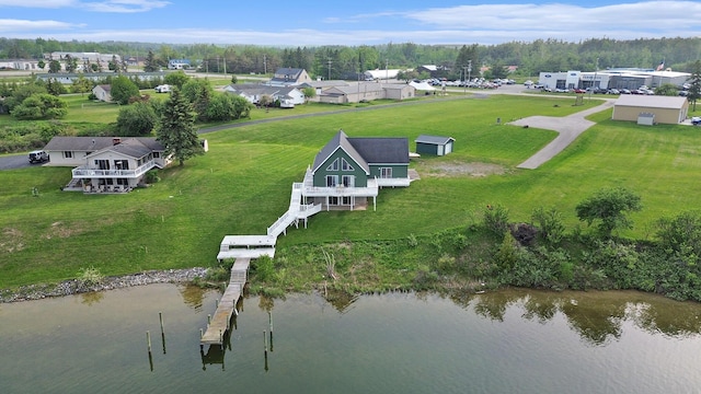 10480 N Straits Hwy, Cheboygan, MI 49721 - aerial view of property and surrounding area featuring a large body of water