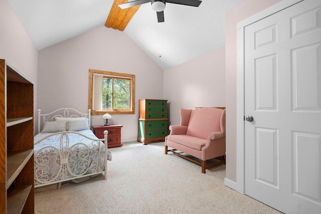 5466 Big Wolf Ln, Lewiston, MI 49756 - bedroom featuring carpet and ceiling fan