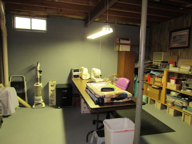 110 Chippewa Trl, Prudenville, MI 48651 - basement featuring concrete block wall