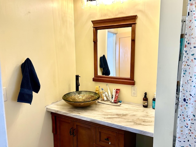 300 E Blair St, Alpena, MI 49707 - full bath with vanity and a shower with shower curtain