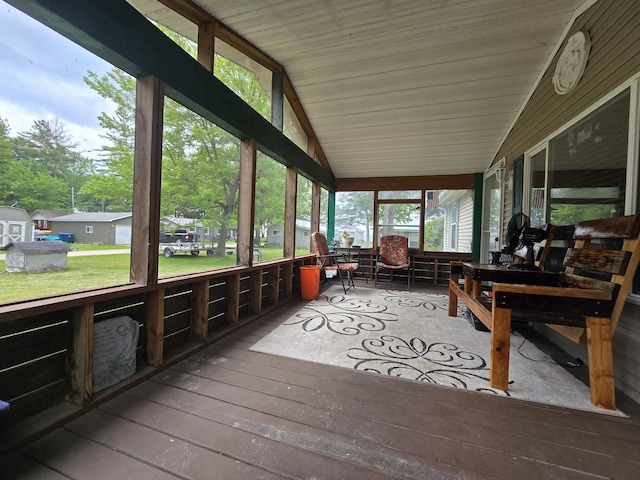 6709C E Houghton Lake Dr, Houghton Lake, MI 48629 - sunroom / solarium with vaulted ceiling