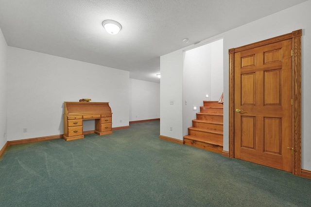 142 Frisco Dr, Houghton Lake, MI 48629 - below grade area with carpet floors and stairs