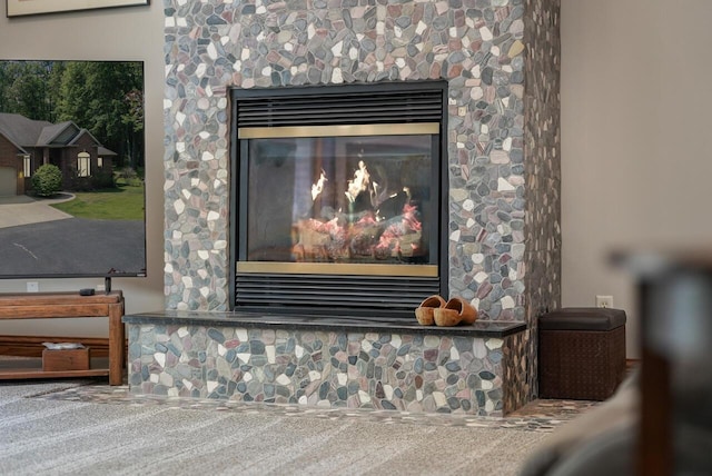 142 Frisco Dr, Houghton Lake, MI 48629 - detailed view of a stone fireplace