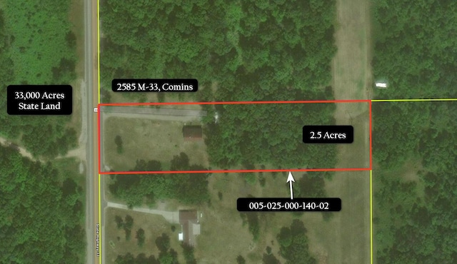 2585 M-33, Comins, MI 48619 - map / location
