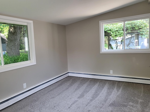 1251 Kingston Ave, Flint, MI 48507 - carpeted spare room featuring baseboard heating and a baseboard heating unit