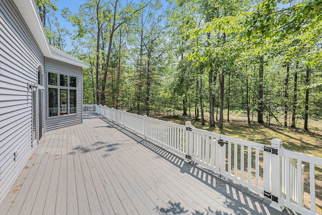 6296 Wolverine Trl, Gaylord, MI 49735 - view of wooden deck