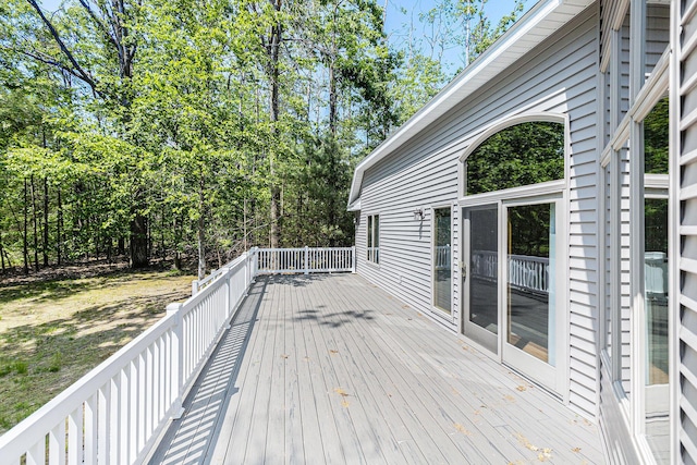 6296 Wolverine Trl, Gaylord, MI 49735 - view of wooden terrace