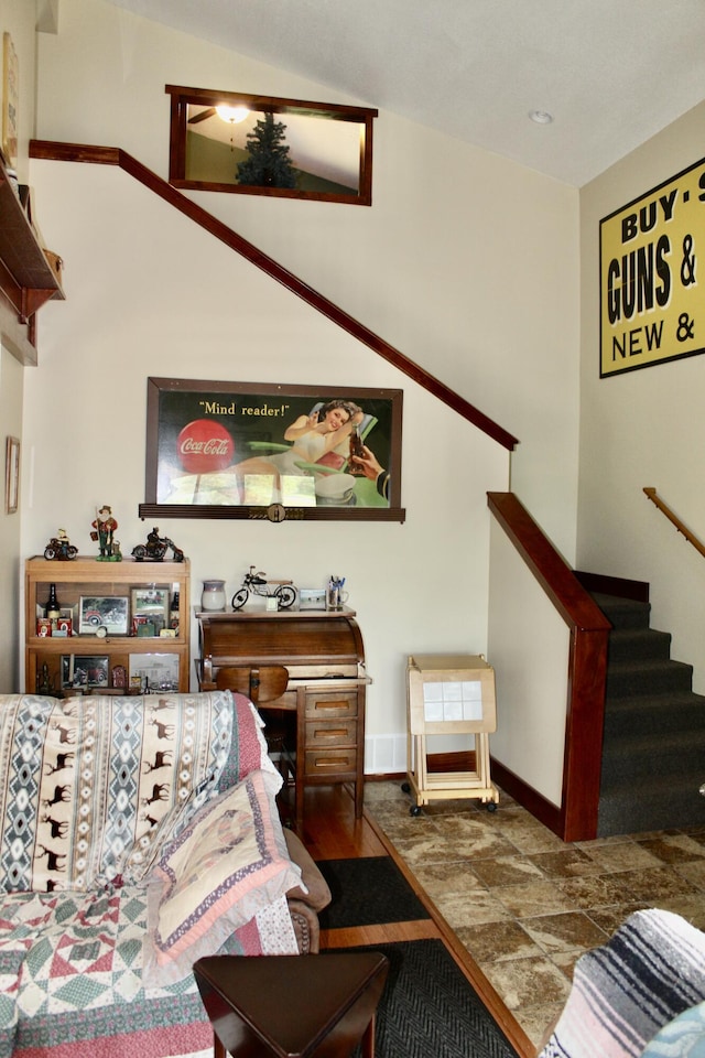 3009 NE Trl, Grayling, MI 49738 - living room featuring stairway
