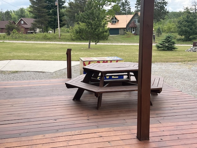 3009 NE Trl, Grayling, MI 49738 - wooden terrace featuring a yard