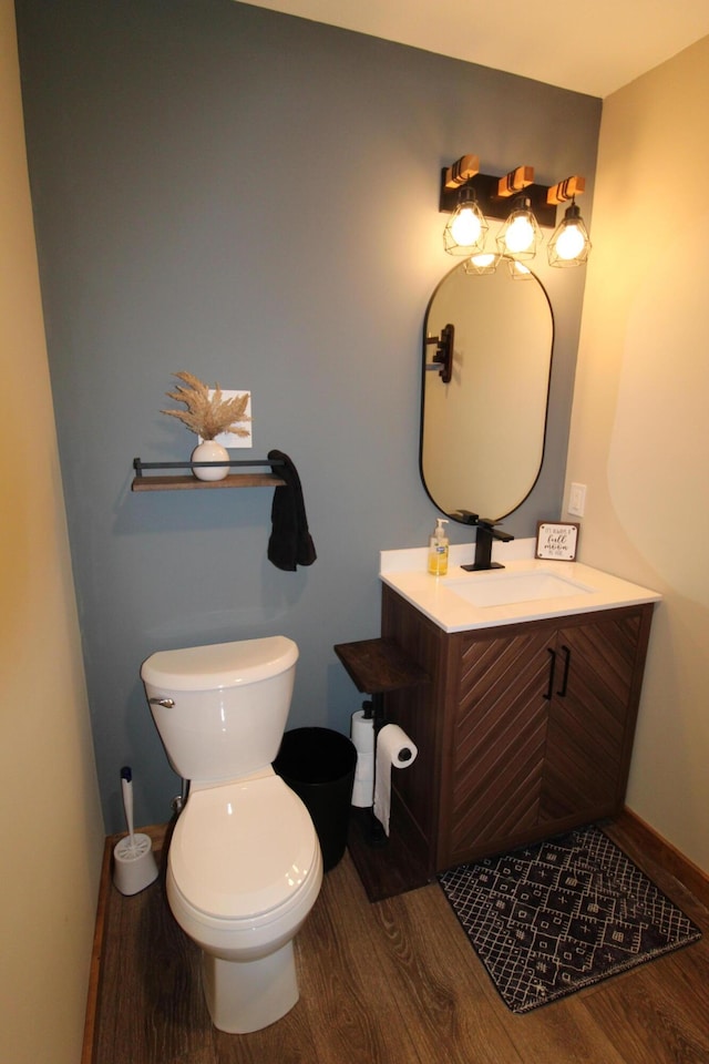 211 Daytona Rd, Roscommon, MI 48653 - half bath with wood finished floors and vanity