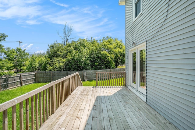 1014 Court St, Cheboygan, MI 49721 - deck featuring a fenced backyard