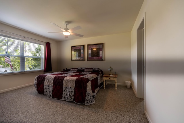 1817 Lindburgh Ln, Cheboygan, MI 49721 - bedroom with carpet floors and ceiling fan