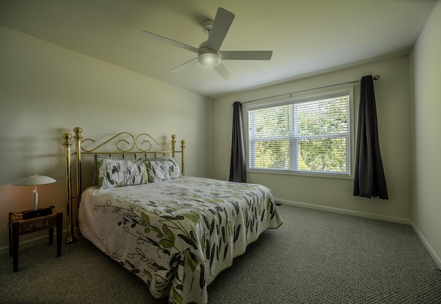 1817 Lindburgh Ln, Cheboygan, MI 49721 - bedroom featuring carpet and a ceiling fan