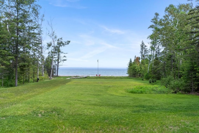 2960 W US-23 Hwy, Cheboygan, MI 49721 - view of green lawn with a water view