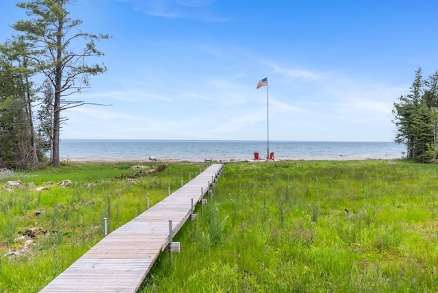 2960 W US-23 Hwy, Cheboygan, MI 49721 - water view featuring a dock