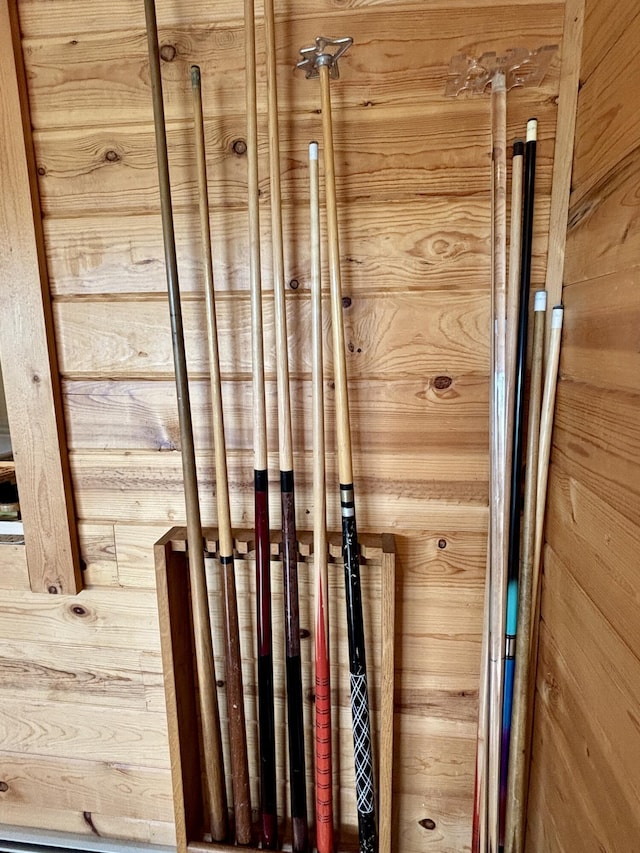 7770 Klein Rd, Hillman, MI 49746 - detailed view of wood walls