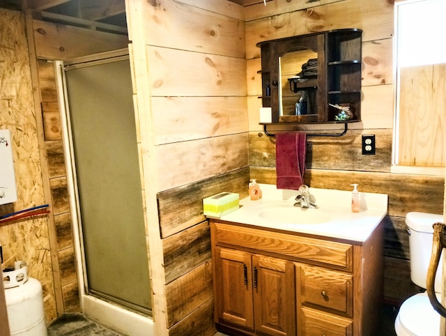 5228 S Brown Rd, Cadillac, MI 49601 - full bathroom featuring vanity and a shower stall