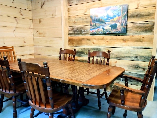 5228 S Brown Rd, Cadillac, MI 49601 - dining area with wooden walls