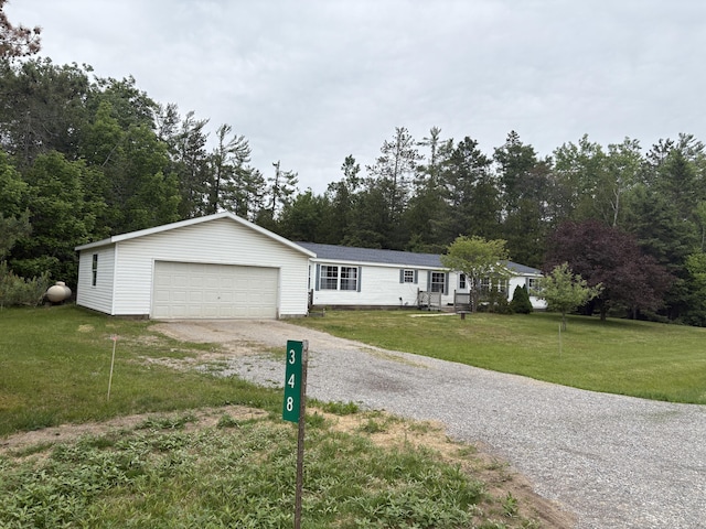 348 Lake Winyah Rd, Alpena, MI 49707 - single story home featuring gravel driveway and a front yard