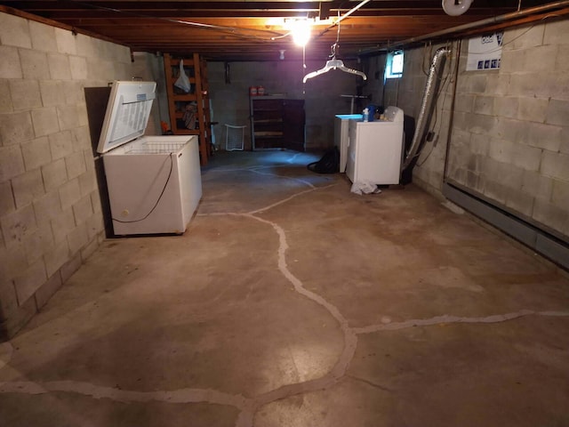 1427 E Lacomb Rd, Alpena, MI 49707 - unfinished basement with washer and dryer