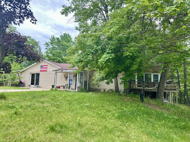 20389 County Road 624, Hillman, MI 49746 - view of yard with a deck