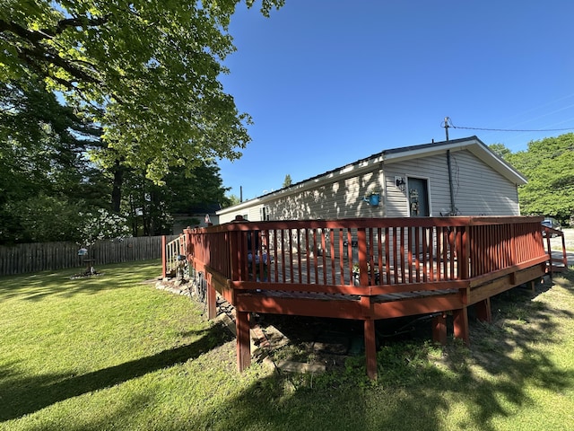 1632 Lakeview Dr, Alpena, MI 49707 - rear view of property featuring a deck
