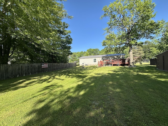 1632 Lakeview Dr, Alpena, MI 49707 - view of yard with a deck