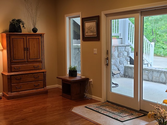 5825 Arawak Pass, Gaylord, MI 49735 - entryway with wood finished floors and baseboards
